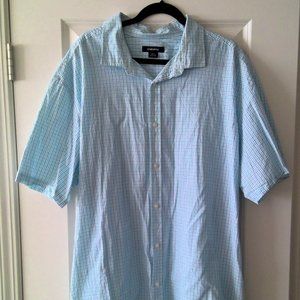 CLAIRBORNE Plaid Short Sleeve Shirt